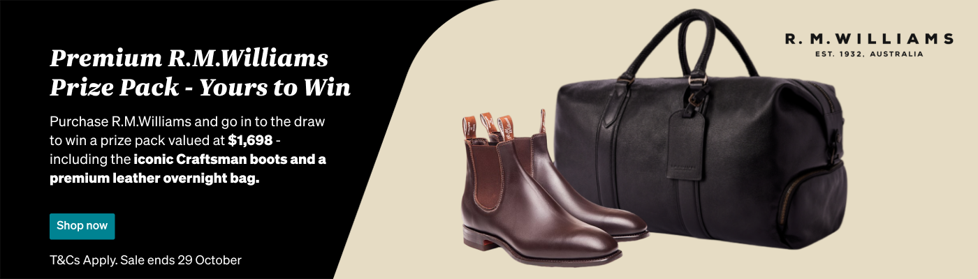 $1,698 R.M. Williams Prize Pack for Grab